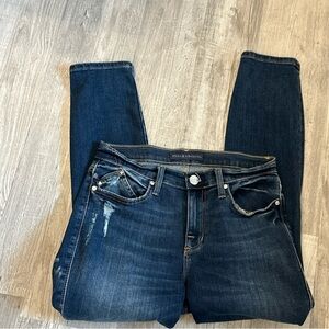 Rock & Republic Women's Jeans size 10 distressed Dark Blue